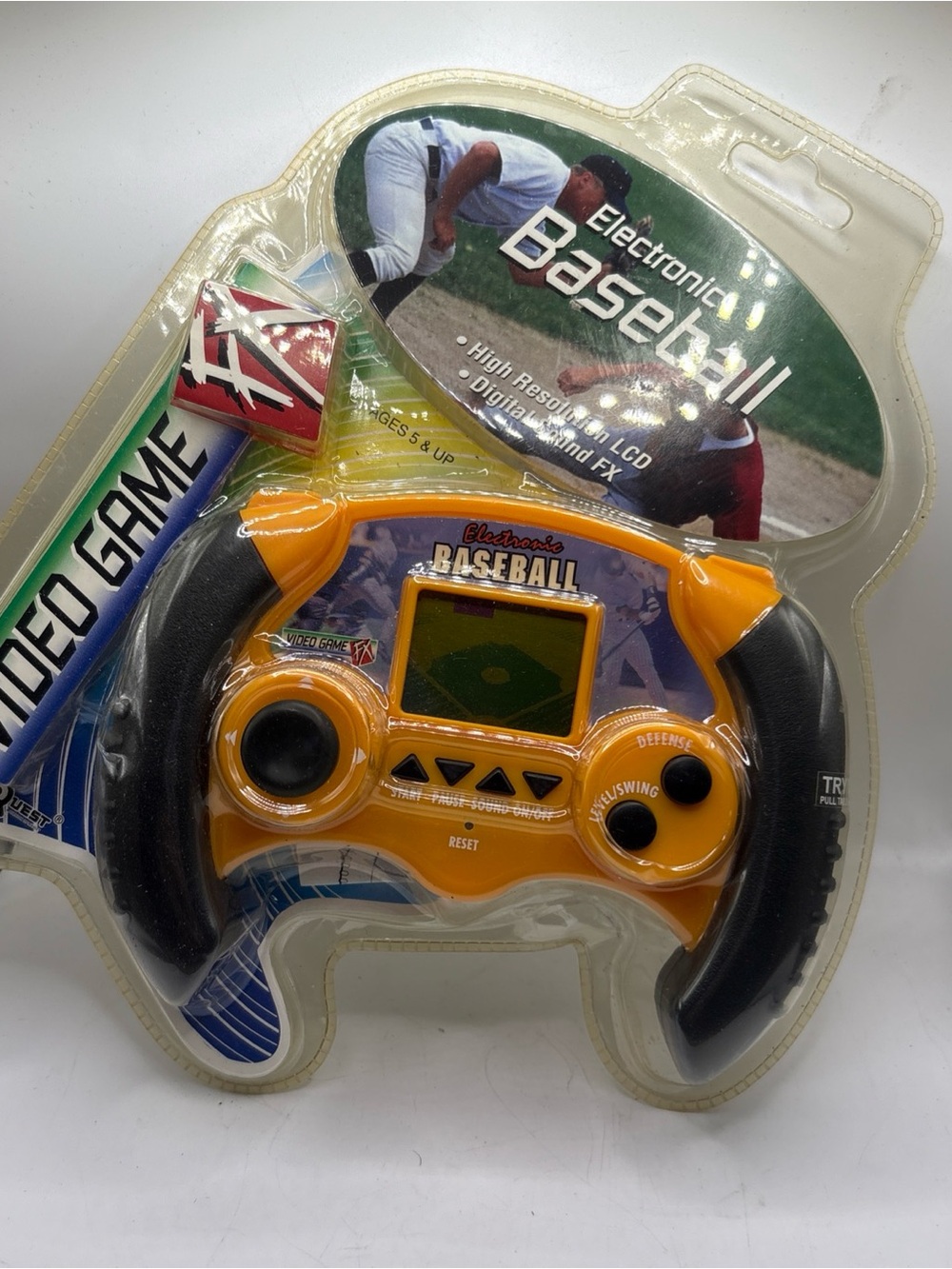 Electronic Baseball Handheld Video Game FX High Resolution LCD Digital Sound FX